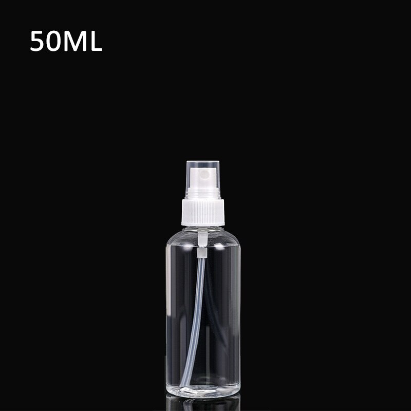 1Pcs 50ml/100ml/120ml Multi Purpose Air Spray Bottle Mini Perfume Atomizer Can for Fill Plastic Transparent Cosmetics Container: 50ml