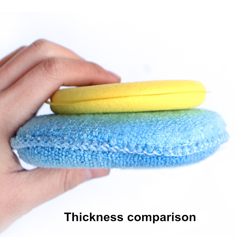 Sukh 12 Pack Microvezel Foam Auto Wax Applicator Pad - Foam Applicator Pads Detaillering Ronde 4,7 inch Polijsten Sponzen voor Auto Wax Applicator Pad