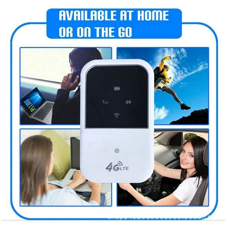 Portable 4G LTE Wifi Router Hotspot 150Mbps Unlocked Mobile Modem Supports 10 Users for Car Home Travel B1 B3