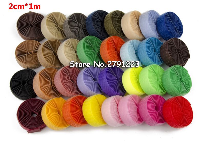 2 cm * 1 M Magic Tape GEEN Zelfklevende Sluiting Tape DIY Polyester Nylon Haak Loop Fastener Naaien Accessoires Klittenband Geen Lijm