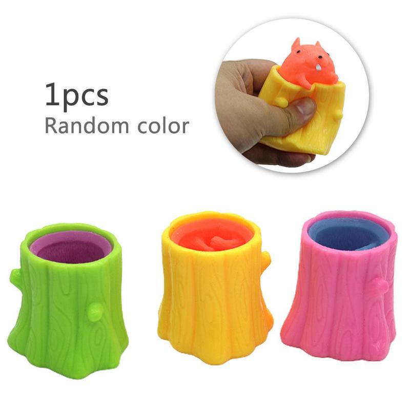 Kleine Eichhörnchen Dekompression Spielzeug Stumpf Eichhörnchen Teleskop Entstehen Silikon betonen Linderung Spielzeug charmant quetschen Spielzeug: Ursprünglich Titel
