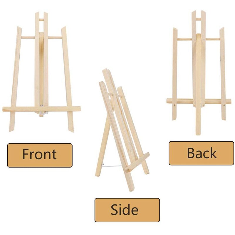 40x24 cm Wooden Easel, 3 Pieces Display Shelf, Cra... – Grandado