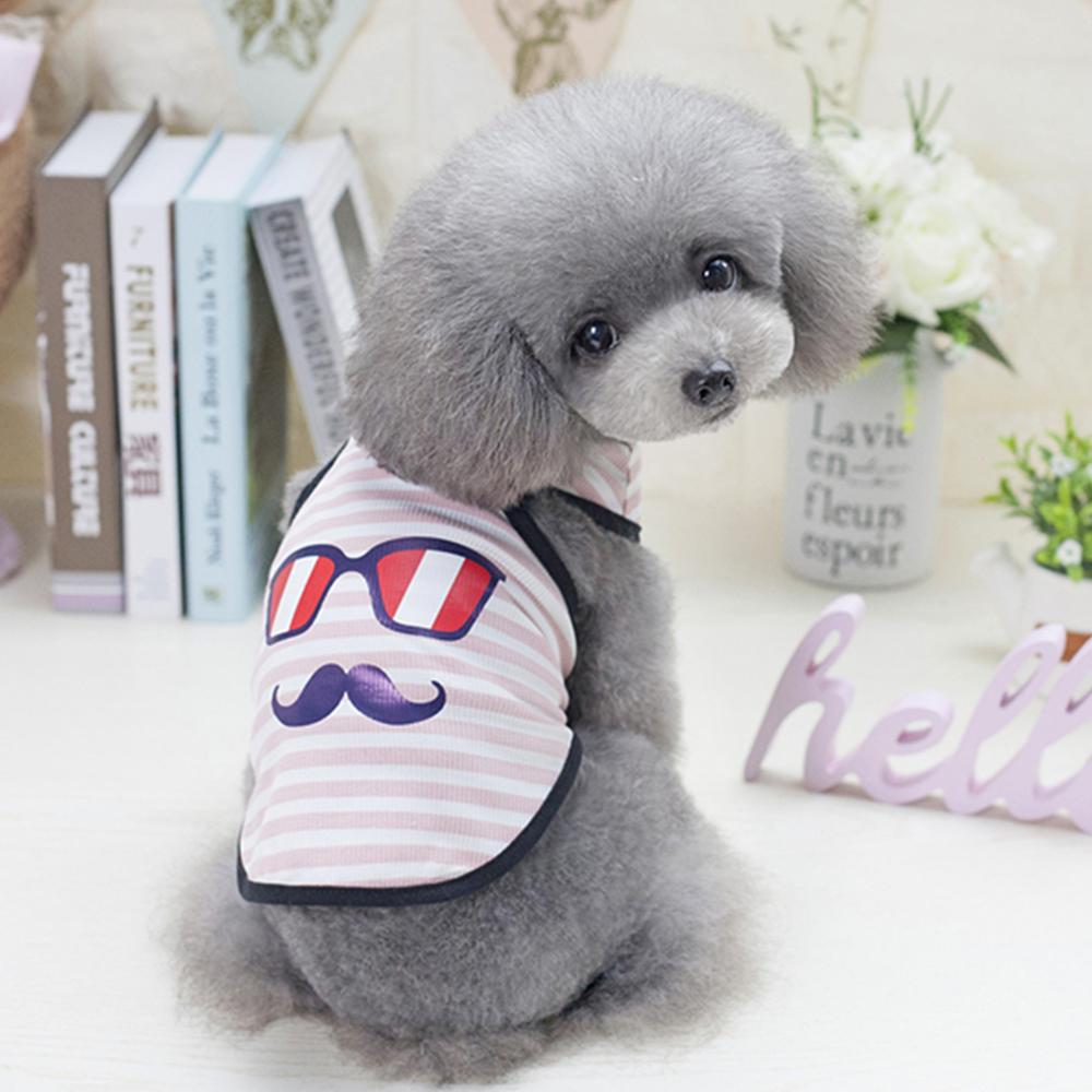 Gilet vêtements printemps-été pour chiens | Moustache pour animaux de compagnie, tenues d'animaux, vêtements Cool pour petits chiens, T-shirt doux, chiot chiens vêtements tendance