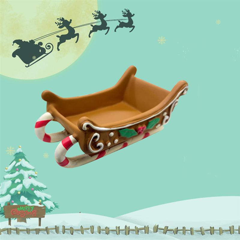 1Pc Kerst Slee Diy Huis Mininatures Ornamenten Mooie Slee Creatieve Ornamenten Kerst Decor