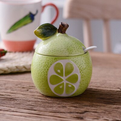 Frutta di Stile di Disegno di Zucchero Ciotola di frutta A Casa impostato Da Cucina Ceramica saldi Condimento pentola Vasetti: design 5