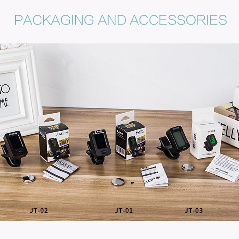 1PC Guitar Electronic Tuner Chromatic LCD Clip on Tuner Electric Acoustic Guitar Bass Violin Banjo Ukulele Guitar Accessories