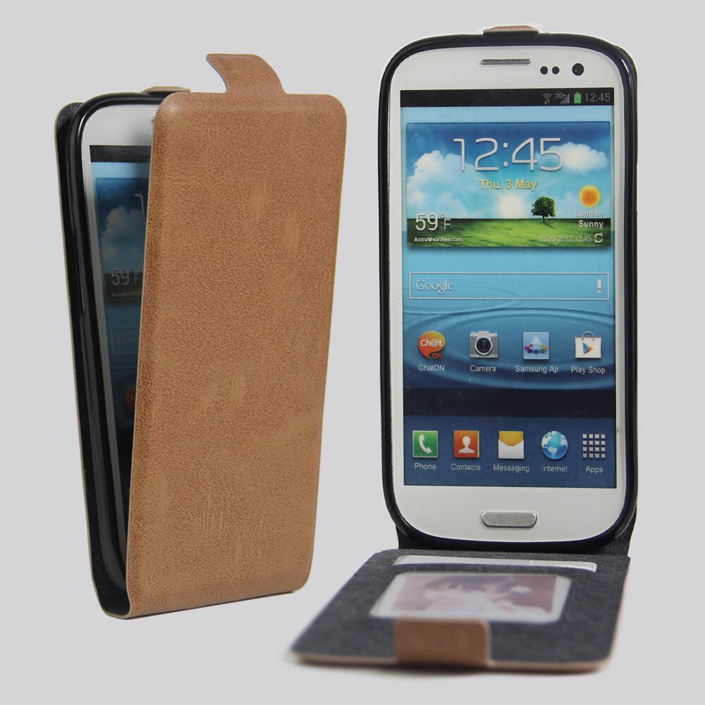 Case voor Samsung Galaxy S3 S III i9300 Leather case Magnetische flip case Beschermhoes Clamshell Holster voor Galaxy S3