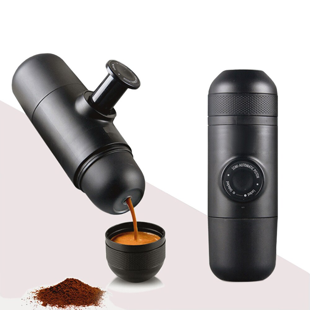 Mini cafetera espresso (café molido), máquina de café deportiva portátil con highqliaty, funciona a mano