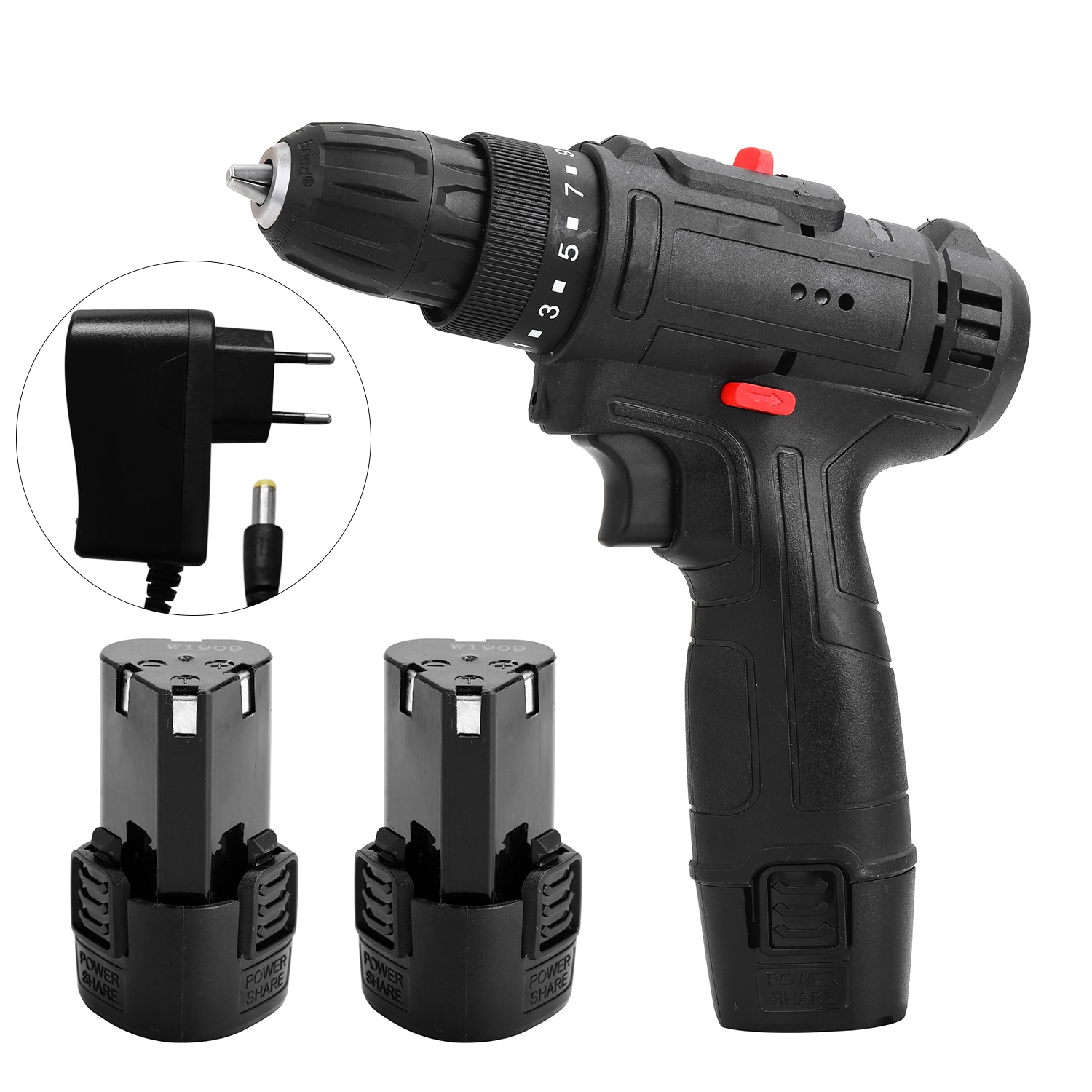 Multifunctional Cordless 12V Electric Impact Drill Power Tools High-power Rechargeable Wireless Home DIY Electric Screwdriver