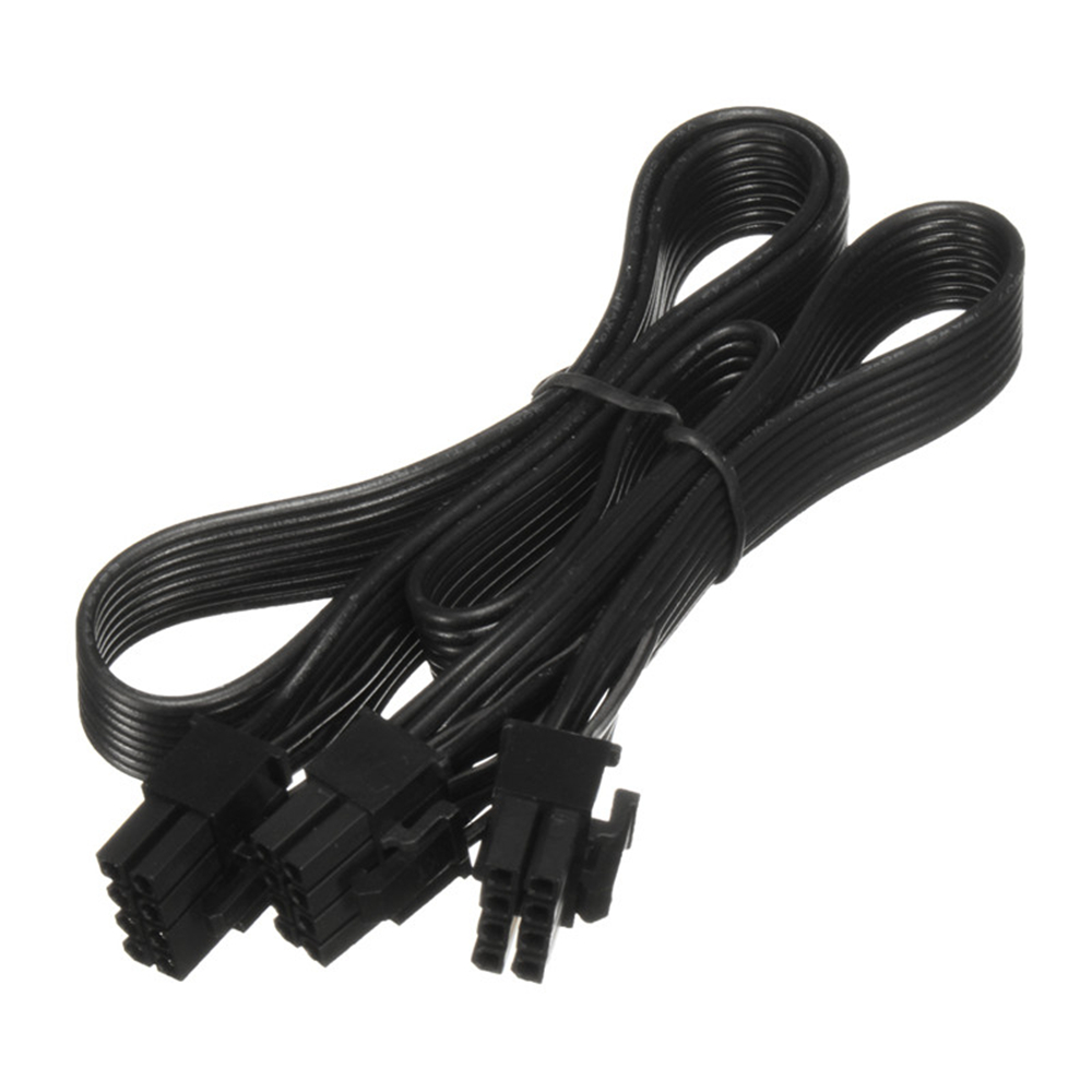 60Cm 18awg 8 Pins Mannelijk Naar Dubbel 8pin (6 + 2) Mannelijke Pci-e Video Grafische Kaart Voedingskabel Gpu Voeding Verlengkabel Snoer