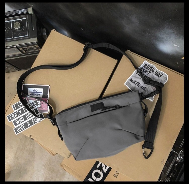 Mini nylon messenger bag canvas ultralichte retro dames mobiele telefoon tas oxford stof geplooide tas organizer
