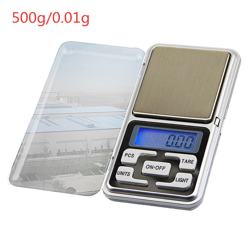 Elektronische Digitale Pocket Schaal 0.01G Precisie Mini Sieraden Weegschaal Backlight Weegschalen Voor Kitchen100/200/300/500G: Silicone 500g 0.01g
