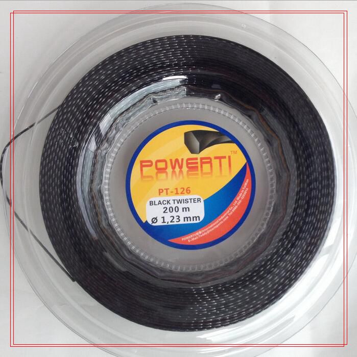 Echtes powerti Taiwan Hexaspin Twister 200 mt Polyester Tennis Schnur Hart gefühl Polyester Tennis Schnur
