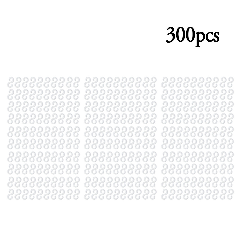 300 Pcs Transparante Plastic S Clips Effen Loom Elastiekjes Voor Diy Armband Kleurrijke Sluitingen Armband Maken Sieraden # R15