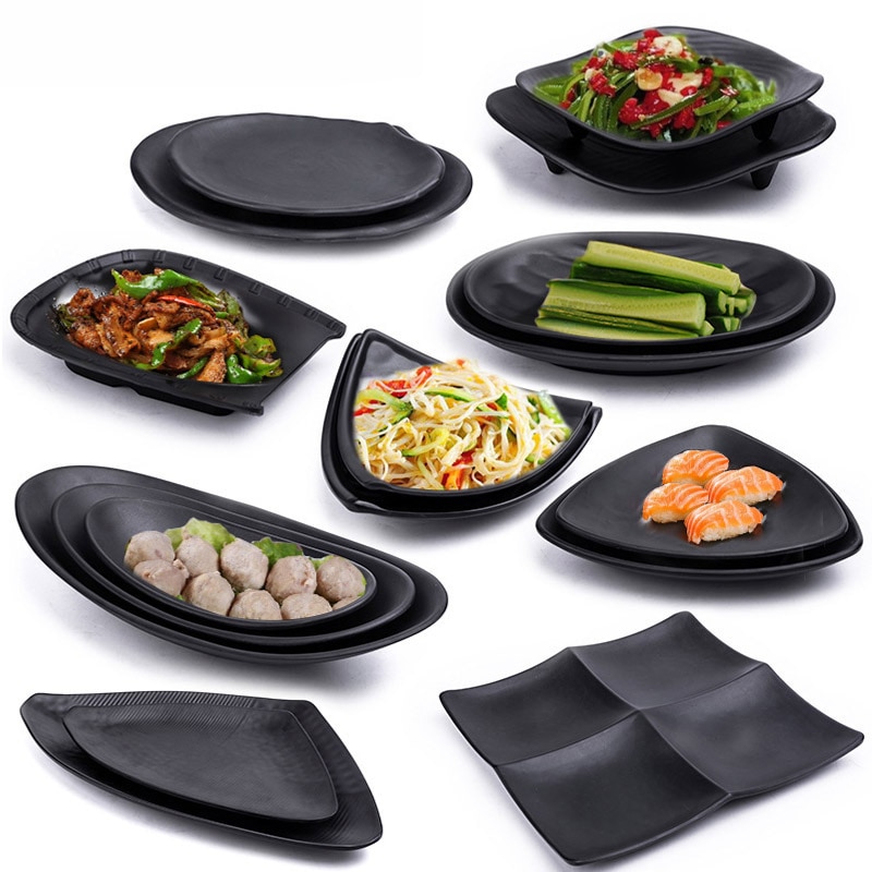 Vacclo 1 pc melamin sortere frost tallerken tallerken servise matbit sushi retter fast tallerken buffet restaurant hotell servise