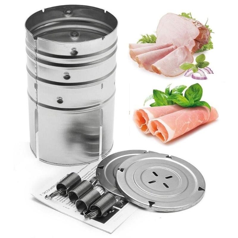 3 capas redondo de acero inoxidable prensa de jamones hacer la máquina de carne de pescado aves de corral cocina herramienta de cocina para carne pescado mariscos