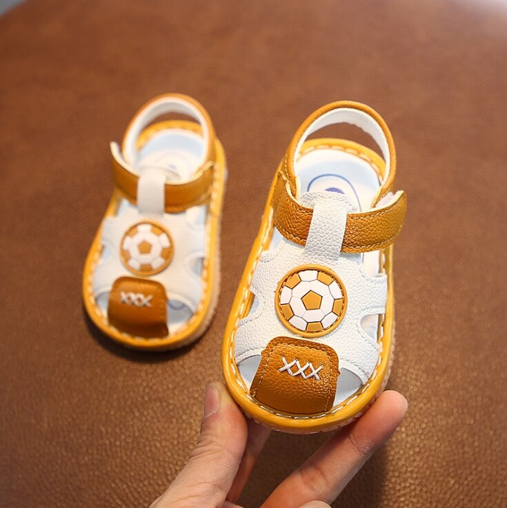 Zomer baby jongens strand sandalen kind jongens baby peuter voetbal sandalen 15-19 0-2 jaar 3 kleuren met stem a -2033 tx09