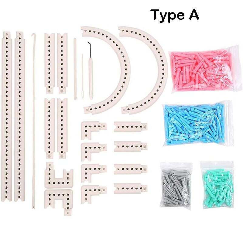 Knitting Machine Needles Weaving Machine Manual Weaving Loom Kit Weaving Loom Craft Kit Children DIY Weaving Sewing Machine: Type A