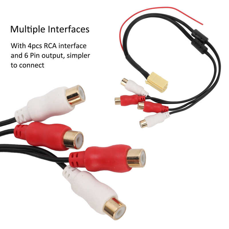 Audio Cable Wide Compatibility RCA Line for Vehicle