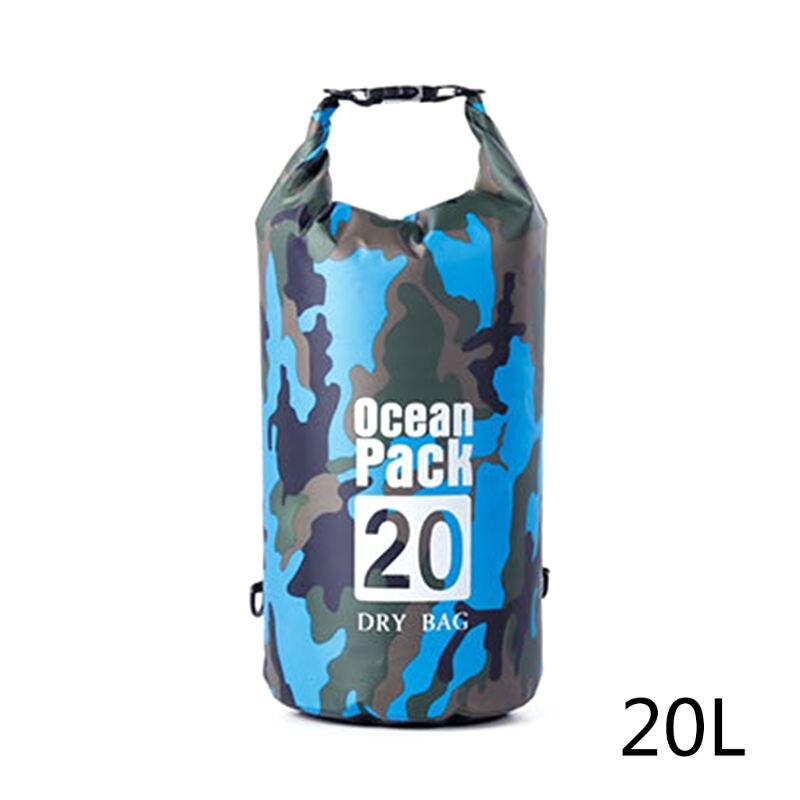 Vandtæt tørpose til kvinder mænd , 5l/10l/20l/30l rulle top let tør opbevaringstaske rygsæk til rejser ,4 farver
