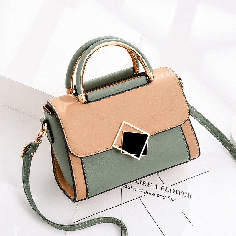 Borsa a tracolla monospalla moda semplice da donna coreana nuova moda autunno e inverno 2019 da donna: Khaki with Green