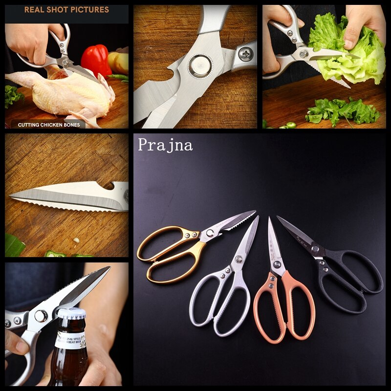 Tijeras de acero inoxidable para hueso de pollo, suministros de herramientas de cocina para carne, pollo, aves de corral y pescado, 21,5x9,5 cm