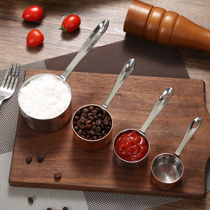 Stainless Steel Sauce Cup Measuring Spoon Coffee Measuring Cups Spoons Baking Tools Kitchen Gadget Sets Water Measuring Cup