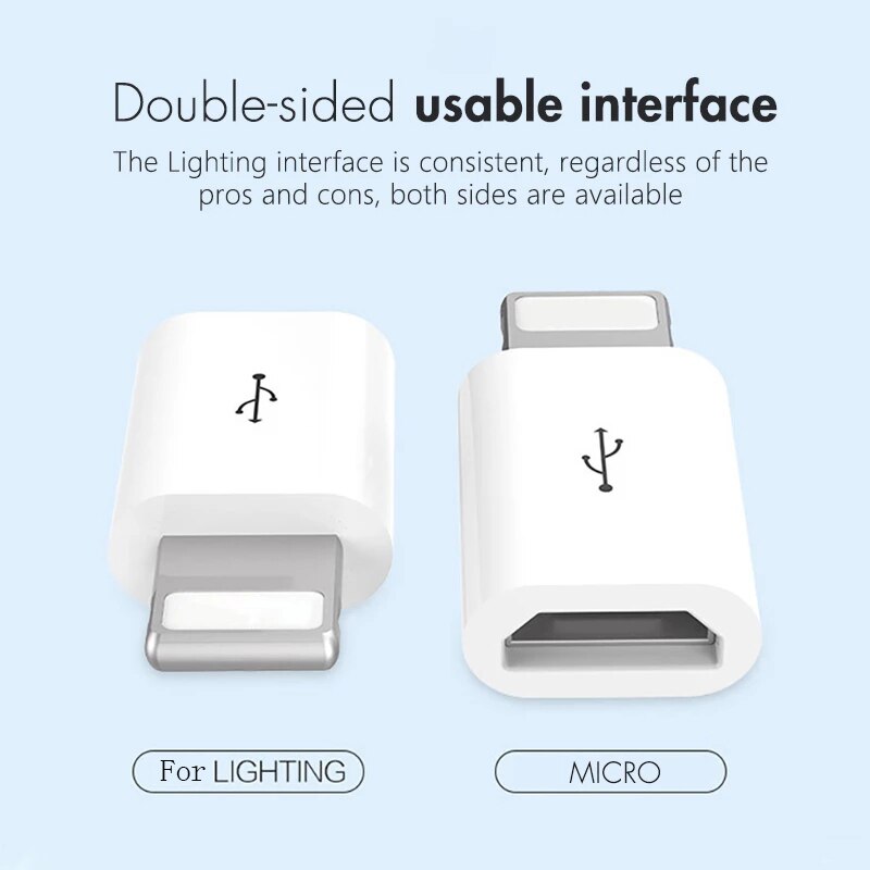 Mini Otg Micro Usb Bliksem Adapter Voor Iphone 12 11 Pro Xs Max Xr X 10 8 7 Plus microusb Male Naar Ios 8Pin Vrouwelijke Connecor