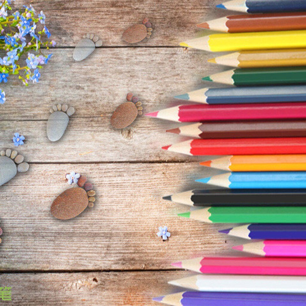 18 stk børn blyant tønde maleri blyant med slibemaskine tegning børste til kid skole graffiti tegning maleri papirvarer 4.9