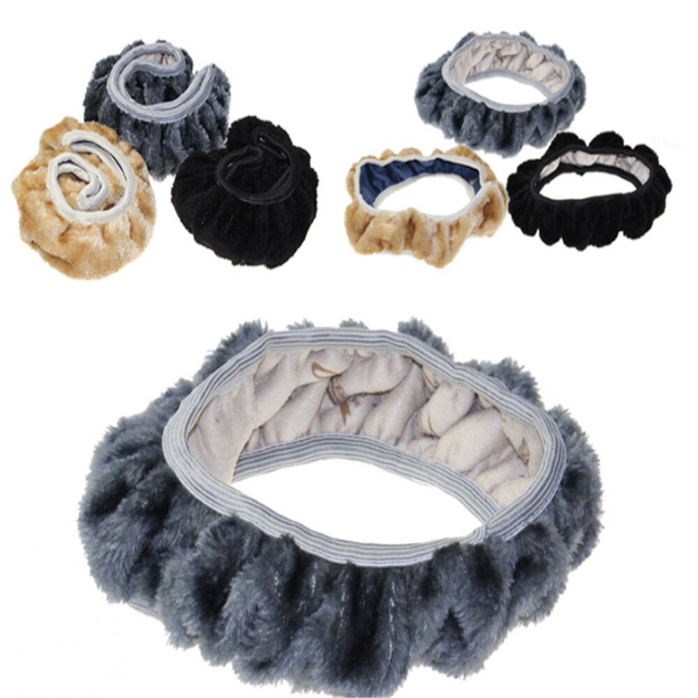 Cubiertas de volante DIY/trenza de felpa extremadamente suave en el volante accesorios de Interior de coche