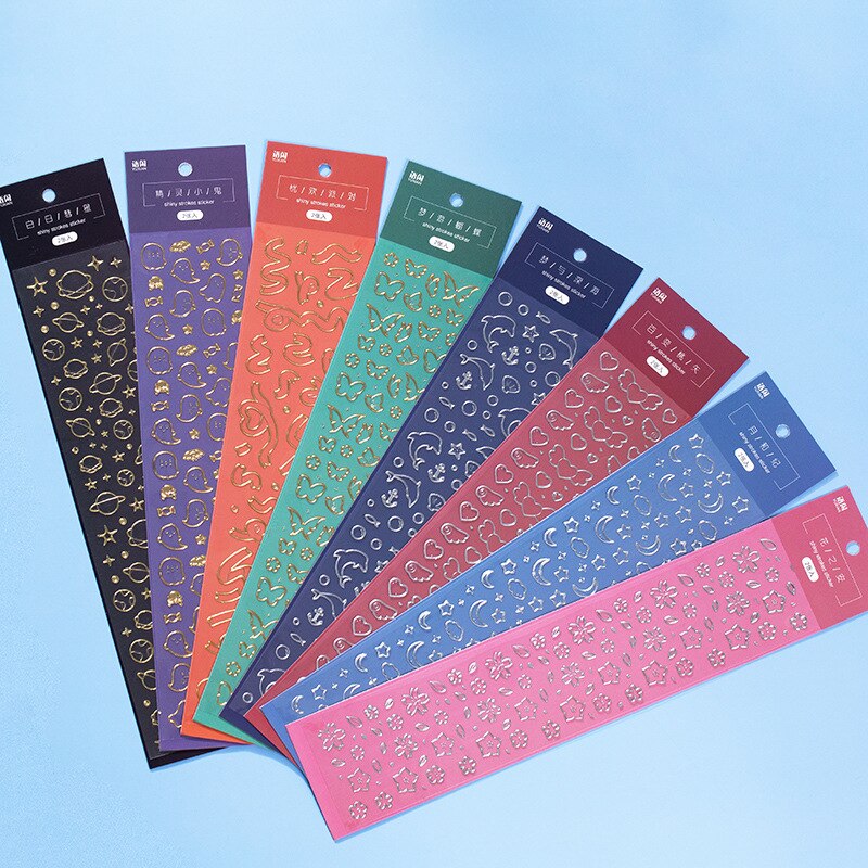 Korea Transparante Stamping Glitter Vlinder Lint Cherry Blossom Dolfijn Sticker Decoratie Materiaal Briefpapier Sticker