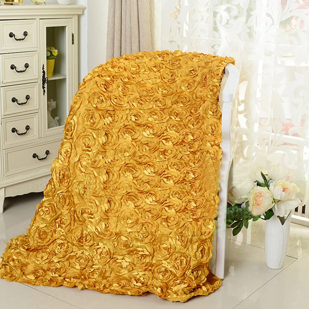 Hochzeit Dekoration 3D Satin- Rose Spitze Teppich Bestickte Festival Feier Blume Teppich Braut Hochzeit Teppich Vorhang Dekor: Armee Grün