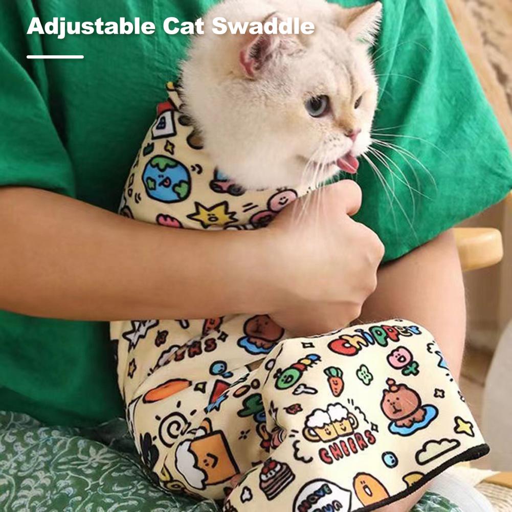 Huisdier Inbakeren Zelfklevende Kat Verzorging Wrap Kat Nagel Knippen Reiniging Terughoudendheid Tas Anti-Bite Anti-Kras huisdier Kalmerende Wrap