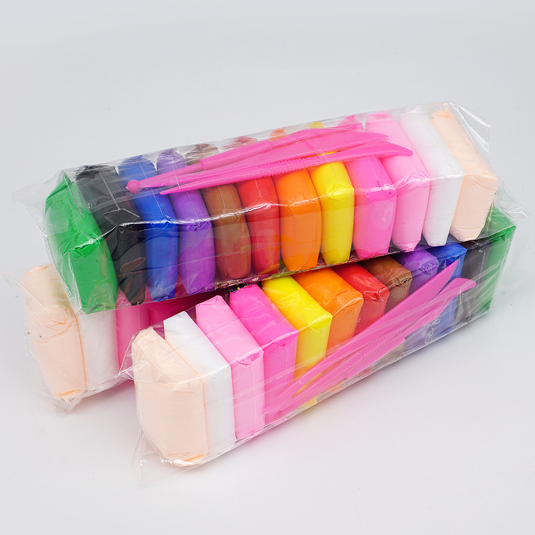 Lichte Klei Air Droog Polymer Plasticine Boetseerklei Super Licht Diy Zachte Creatieve Handgum Educatief Klei Speelgoed 12 Kleur/ set