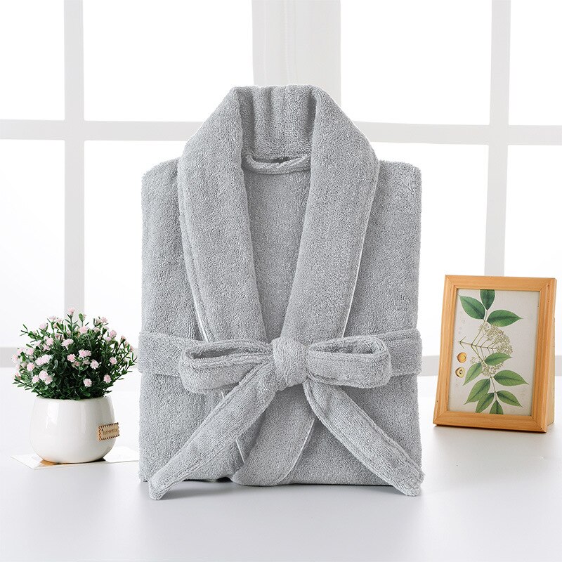 Couples' cotton terry towel rapid water absorption quick-drying five-star hotel robes men's & women's bath robes terry bathrobes