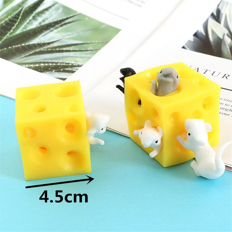 Mouse and Cheese Toy Sloth Hide and Seek Stress Relief Toy 2 Squish