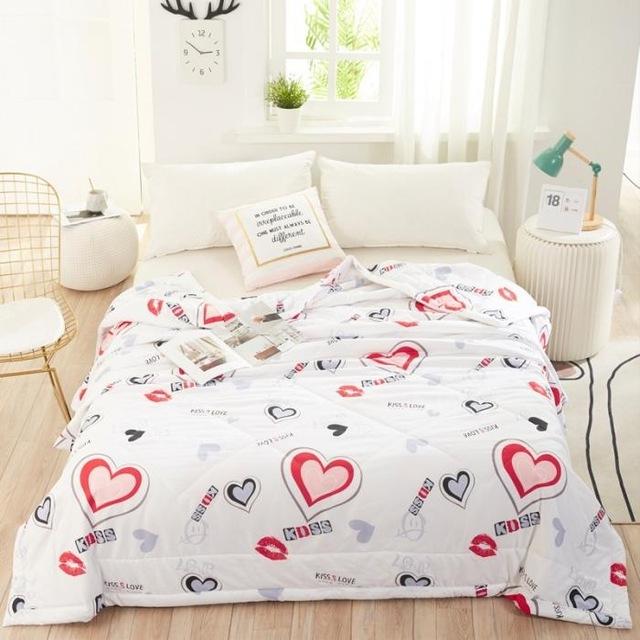 15 Gewassen Quilt Polyester Airconditioning Dekbed Zachte Ademend Koele Deken Dunne Geometrische Print Sprei Bed Cover: 150x210 cm