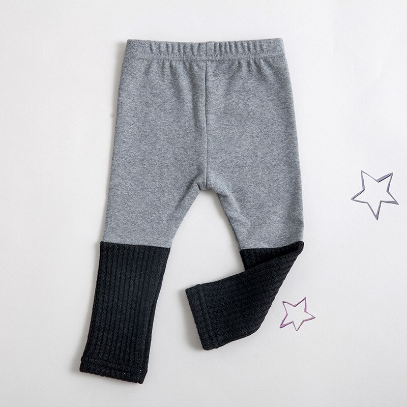 Baby Girl Stretch Leggings Broek Lente Herfst Meisjes Leggings Peuter Kinderen Splicing Katoenen Broek Jongens Broek Kid Broek: B91K04pants3 / 12m