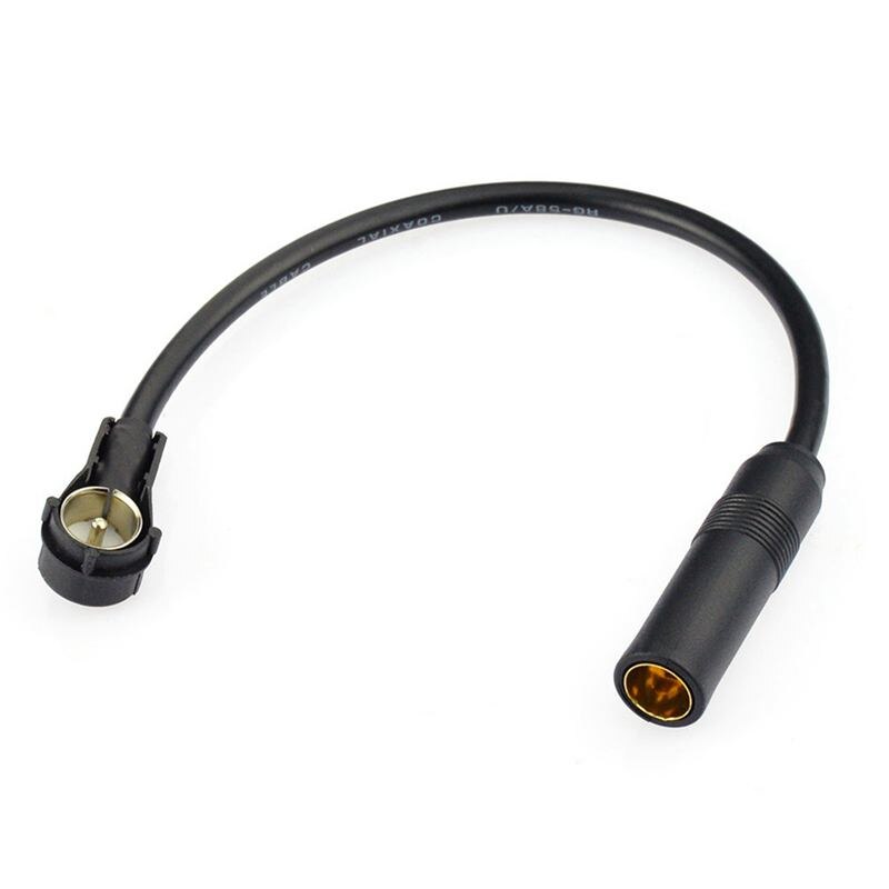 Auto am fm dab radio antenne coax 30cm adapterkabel din 41585 to iso stekker voor seat skoda smart vw ford: Default Title