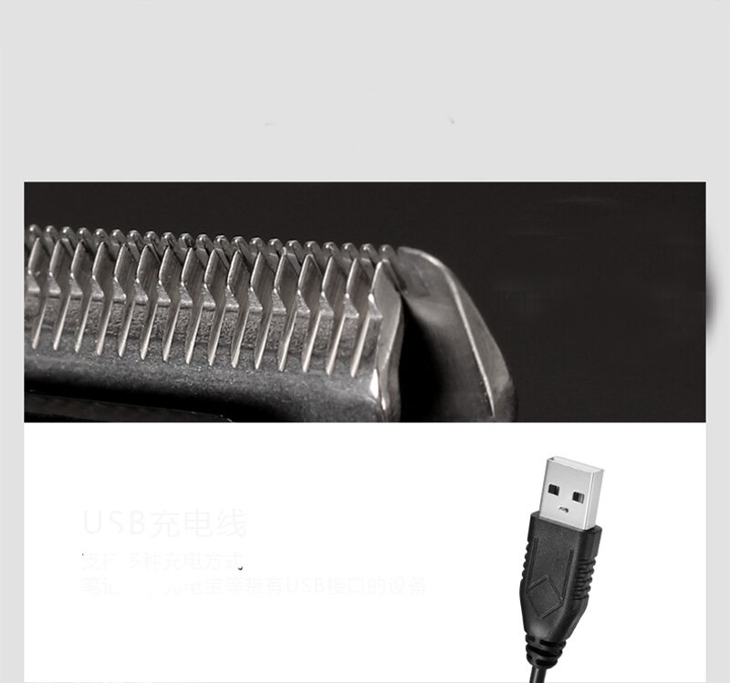Kemei maquinilla eléctrica para cortar el pelo KM-1951, cabezal de aceite recargable, máquina para cortar el pelo, máquina para cortar el pelo, línea de grabado, carga USB