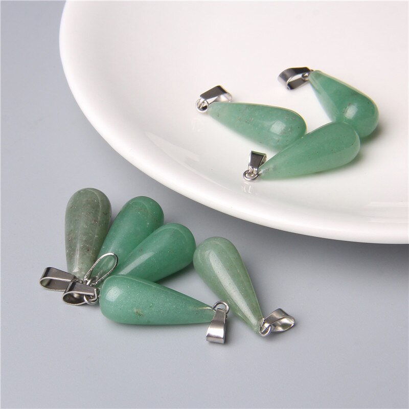 Grande pierre naturelle en forme de goutte d'eau, 5 pièces, pendentif Agates bleu en grès œil de tigre, Style Unique, collier à breloques, bricolage