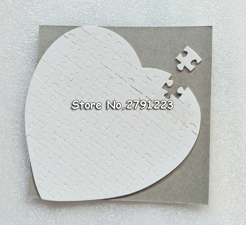 10 Sets Heart Size Hardboard Sublimation Blank Jigsaw Puzzle Love Style
