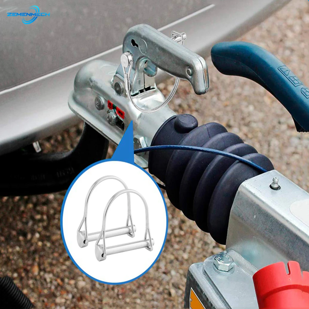 316 Stainless Steel PTO Pin Round Arch Wire Shaft Locking Lock Pin Safety Coupler Pin Retainer Farm Trailers Wagons Lawn Garden