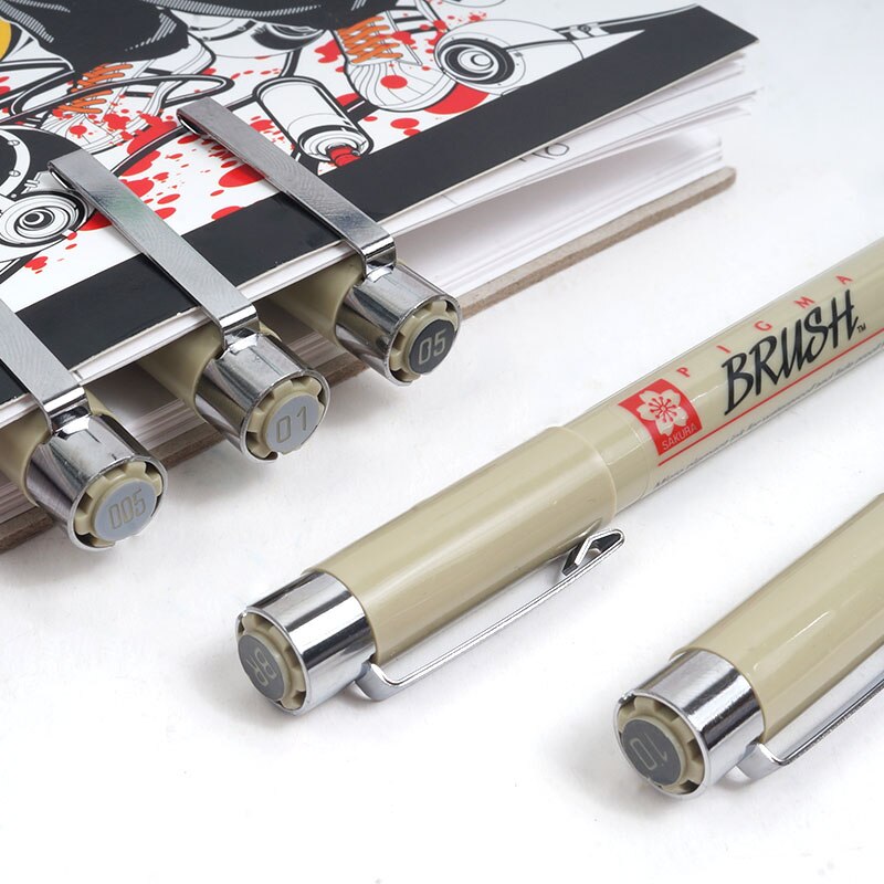 SAKURA Waterproof Thread Hooking Needle Pen Creation Color Drawing Pen Special for Drawing Art Animation Set Cold Gray