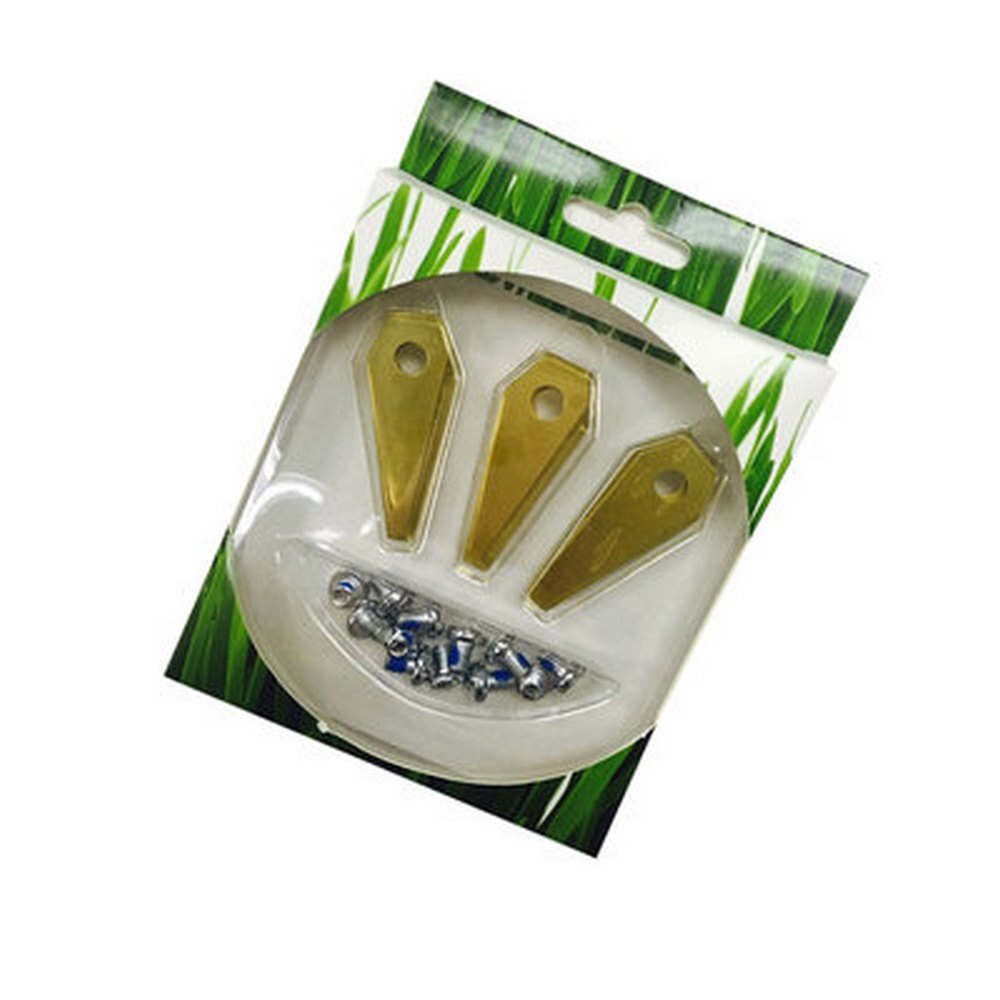 30PCS Stainless Steel Lawn Mower Replacement Blade Screw Parts&amp;0.75mm Titanium Coated Replacement Blade for Husqvarna Automower