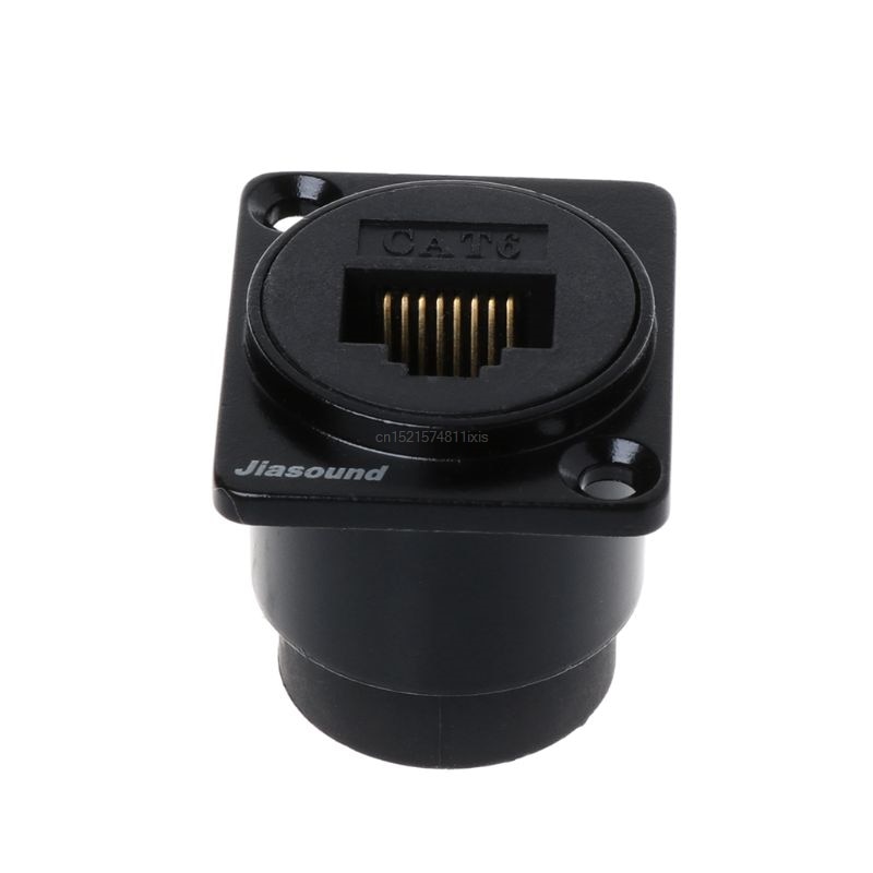 Módulo tipo D RJ45 Cable conector hembra de señal Cat6 adaptador de interfaz de extensión Ethernet de red de montaje en Panel