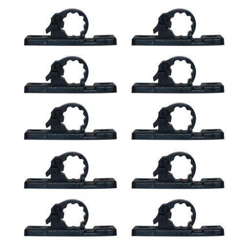 Self-adhesive Convenient Housing Data Line Data Cable Clamps for Home:  Black S