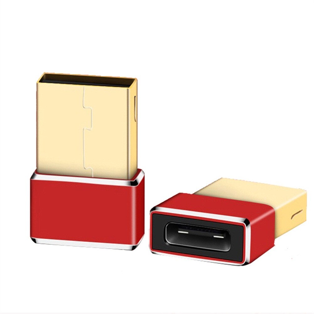 USB 3.0 Type A Male to USB 3.1 Type C Female Connector Converter Adapter USB Standard Charging Data Transfer @ND: Red
