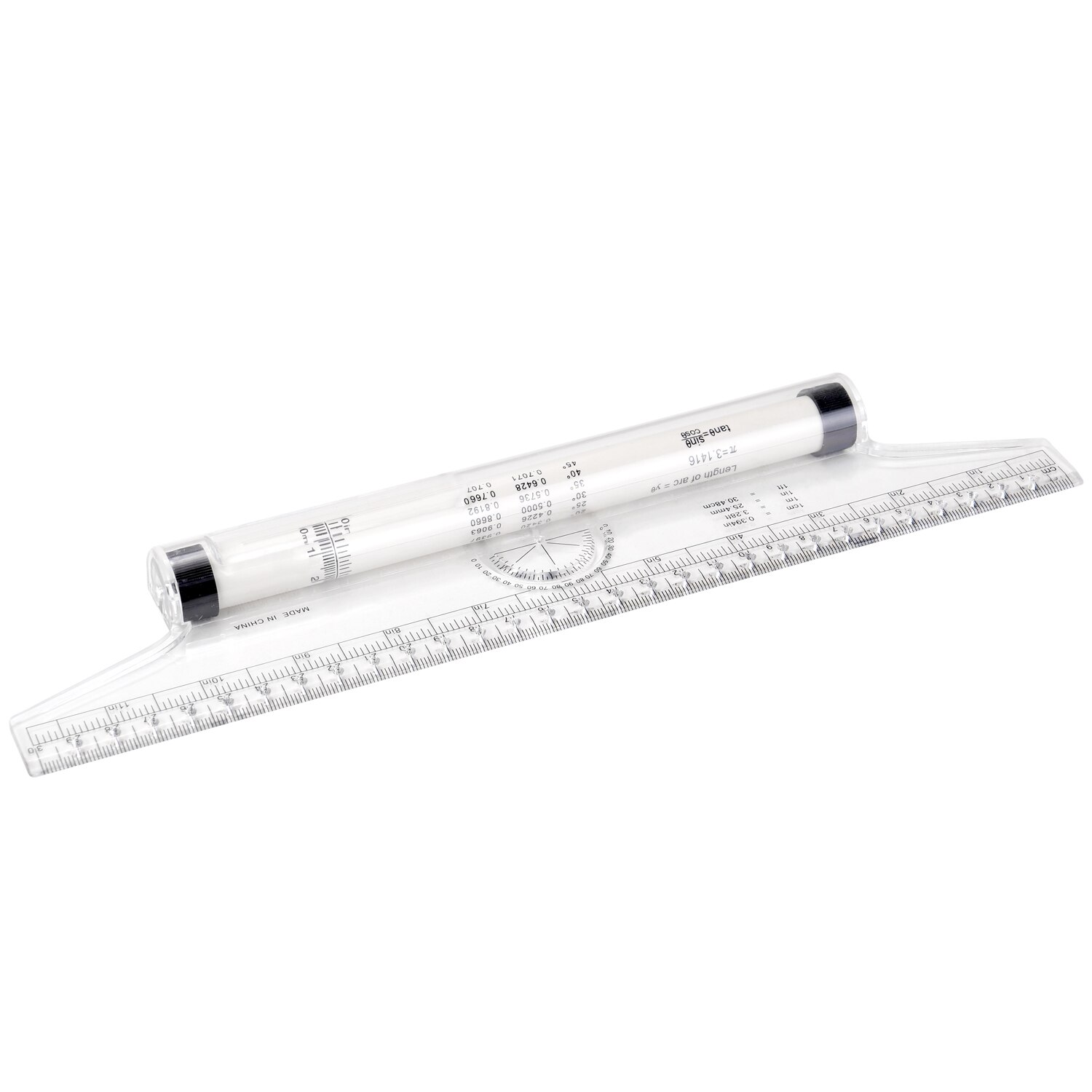 300mm Rolling Parallel Ruler Multipurpose Rulers Balancing Scale with Roller for Drawing Lines Circles Geometrical Shapes
