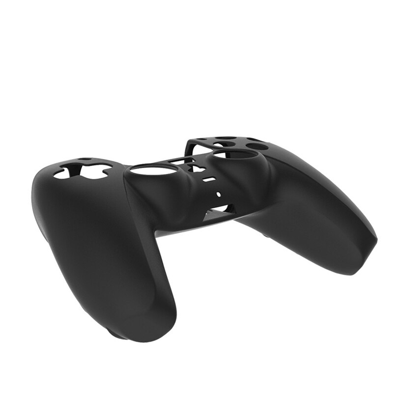 2Pcs Silicone Beschermende Shell Voor Playstation5 PS5 Gamepad Handvat Controller Antislip Cover Cap Zwart & Rood
